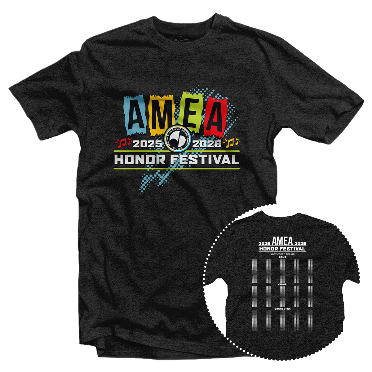 2025-2026 AMEA Southern Arizona ES/JH Honor Orchestra Festival T-Shirt