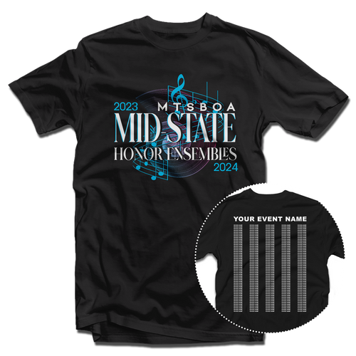 2023-2024 MTSBOA Mid-State Honor Ensembles Band T-Shirt