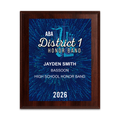 2026 Alabama ABA District I Honor Band 6x8 Plaque